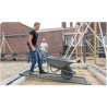 Rampe de chantier grillagée
