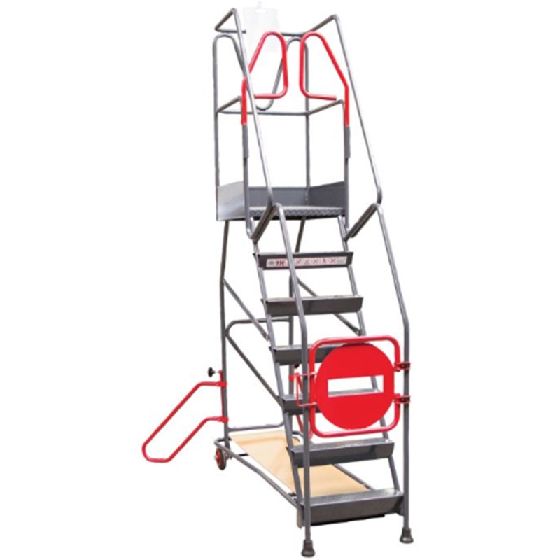 Plateforme mobile à immobilisation automatique