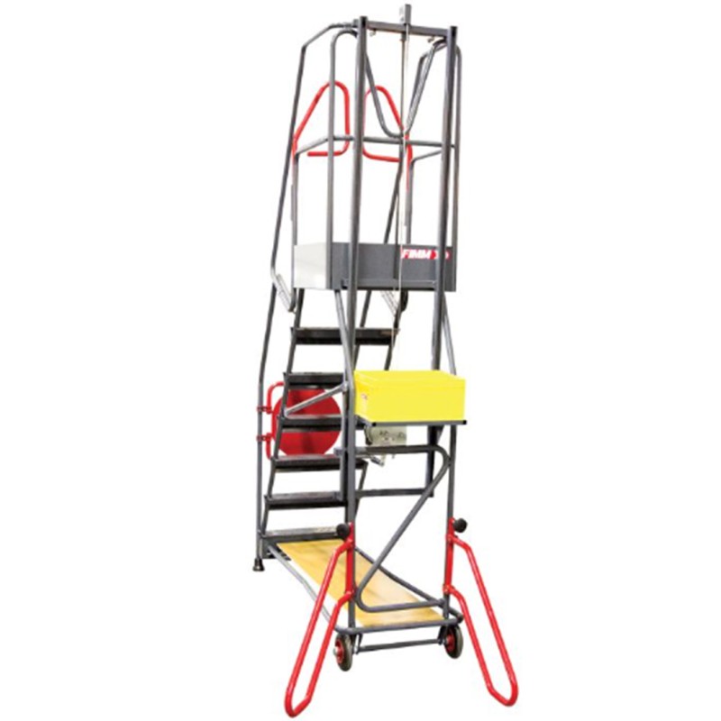 Plateforme mobile à immobilisation automatique