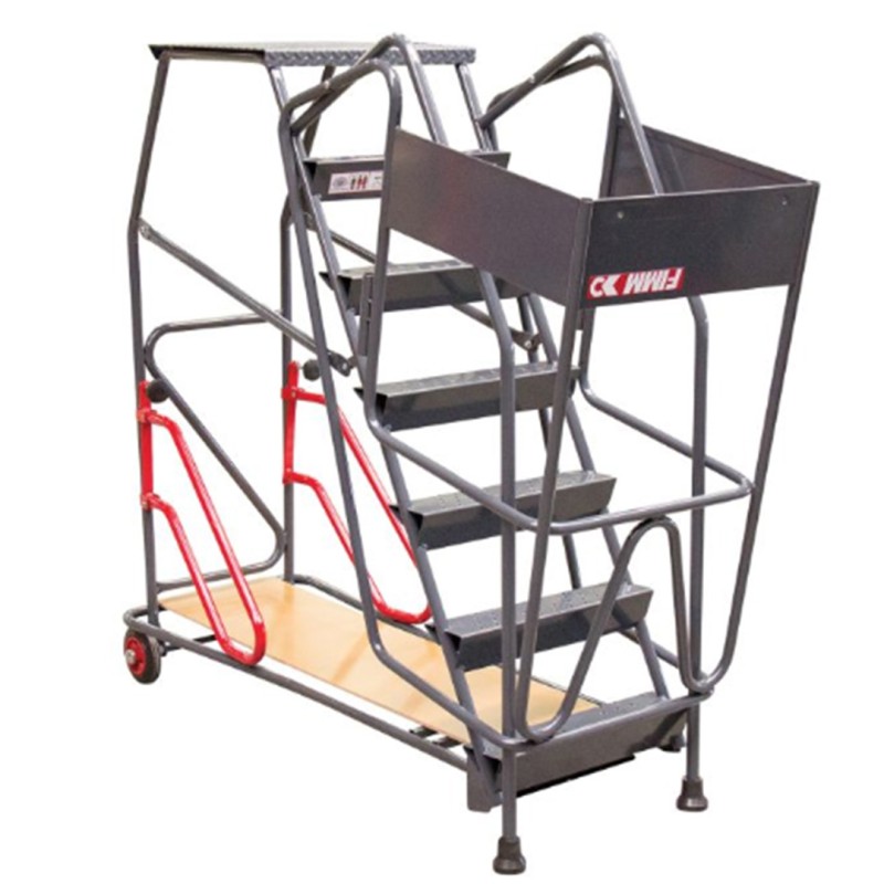 Plateforme mobile à immobilisation automatique