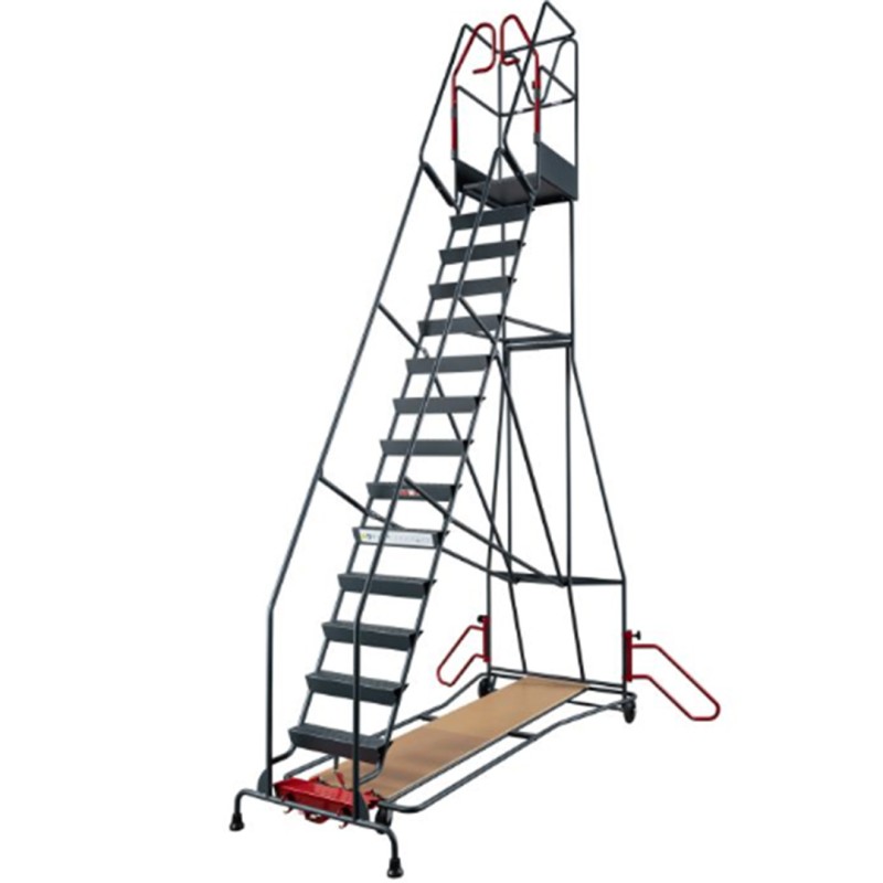Plateforme mobile à immobilisation automatique