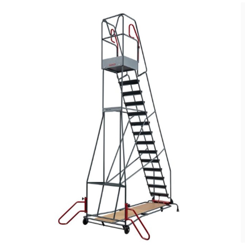 Plateforme mobile à immobilisation automatique