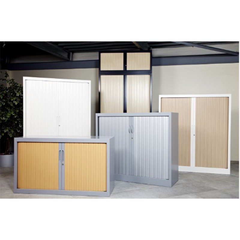 Armoire à rideaux monobloc bicolore