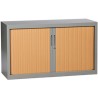Armoire à rideaux monobloc bicolore