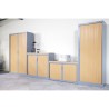 Armoire à rideaux monobloc bicolore